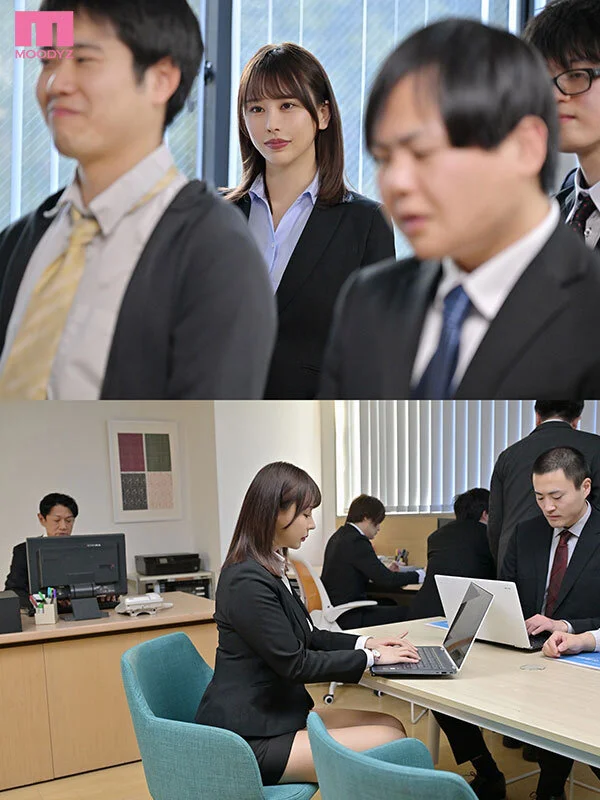 新人研修を一生懸命聞く、新入社員の桃尻うらら